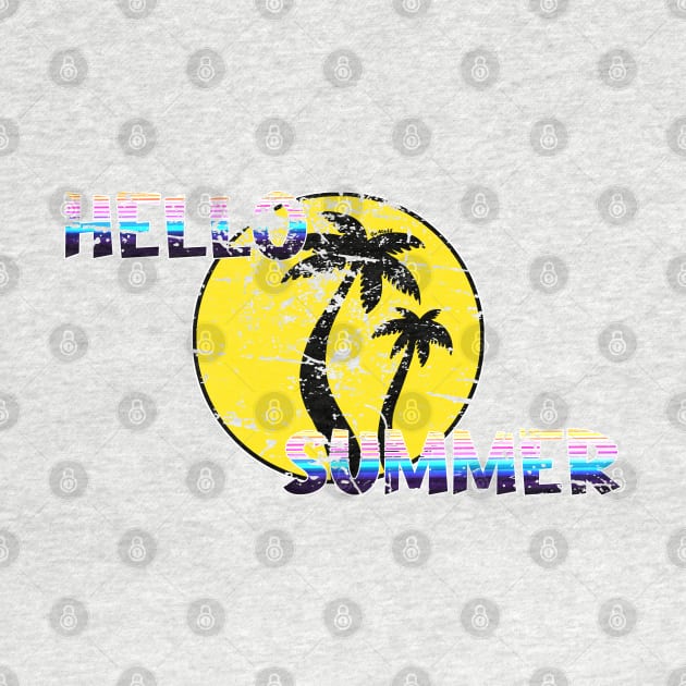 Hello Summer! (Distressed Version) by Jan Grackle